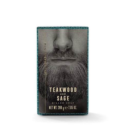 Ministry of Soap Woodsman's Teakwood and Sage Milled Soap 200g