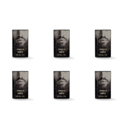 Ministry of Soap Woodsman's Tobacco and Amber Milled Soap 200g Pack of 6