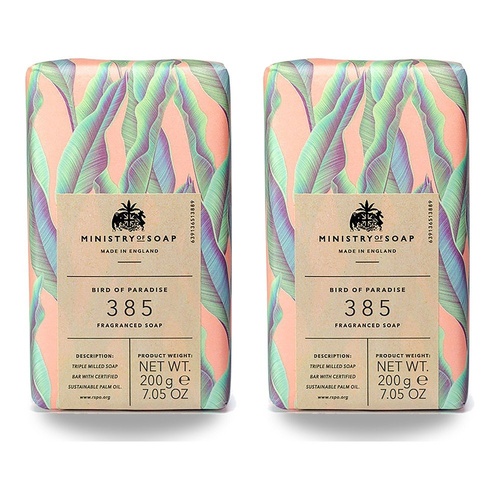 Ministry of Soap Natural Rainforest Bird of Paradise Fragranced Soap 200g Pack of 2
