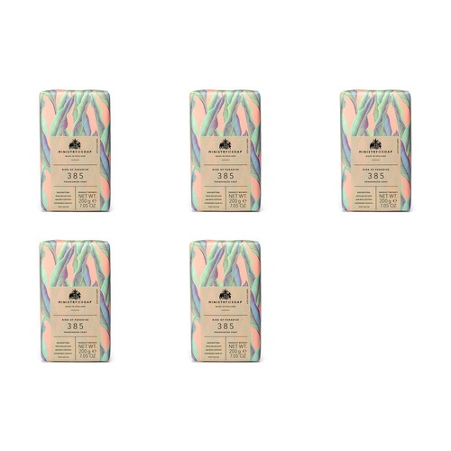 Ministry of Soap Natural Rainforest Bird of Paradise Fragranced Soap 200g Pack of 5
