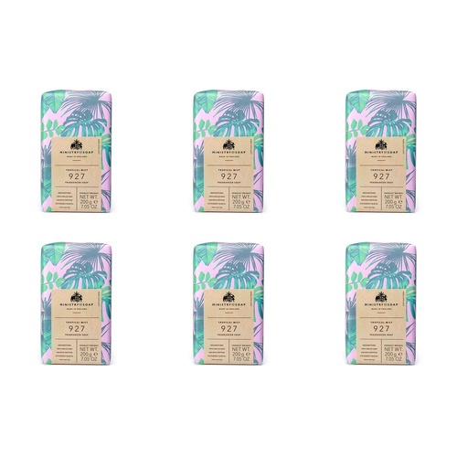 Ministry of Soap Natural Rainforest Tropical Mist Fragranced Soap 200g Pack of 6