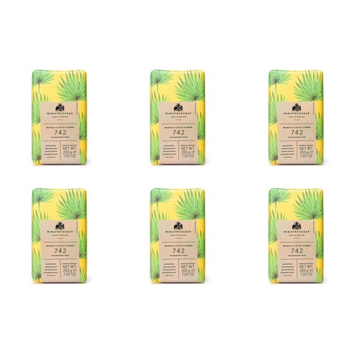 Ministry of Soap Natural Rainforest Mango and Lotus Flower Fragranced Soap 200g Pack of 6