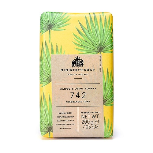 Ministry of Soap Natural Rainforest Mango and Lotus Flower Fragranced Soap 200g