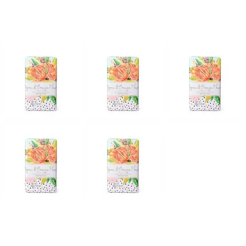 Ministry of Soap Painted Blooms Argan and Orange Flower Soap Bar 200g Pack of 5