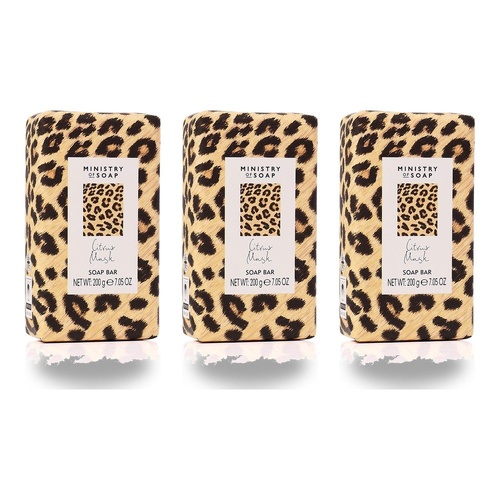 Ministry of Soap Wild Side Citrus Musk Soap Bar 200g Pack of 3