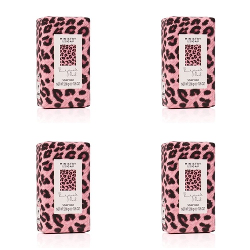 Ministry of Soap Wild Side Pomegranate Oud Soap Bar 200g Pack of 4