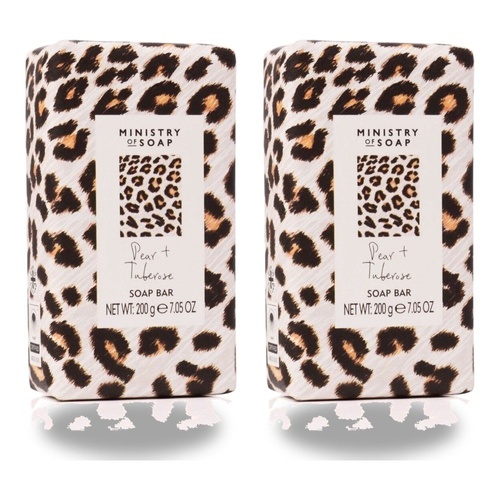 Ministry of Soap Wild Side Pear and Tuberose Soap Bar 200g Pack of 2
