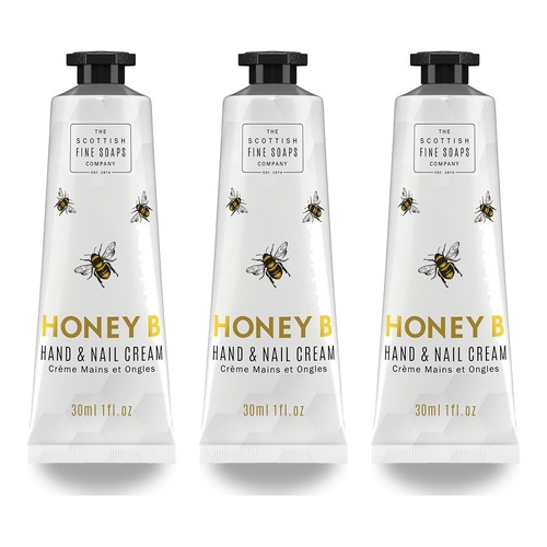 Scottish Fine Soaps Honey B Hand & Nail Cream 30mL Pack of 3