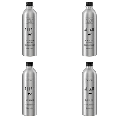 Scottish Fine Soaps Au Lait Bathing Milk 250mL Pack of 4
