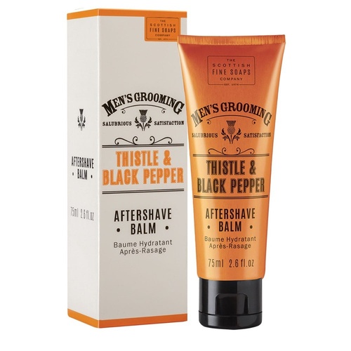 Scottish Fine Soaps Men's Grooming Thistle & Black Pepper Aftershave Balm 75mL