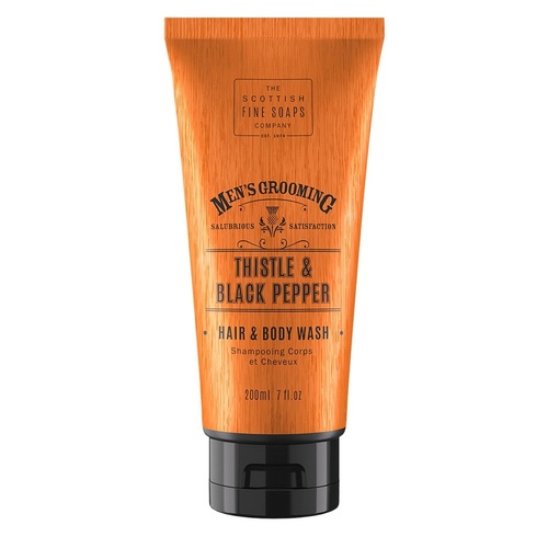 Scottish Fine Soaps Men's Grooming Thistle & Black Pepper Hair & Body Wash 200mL
