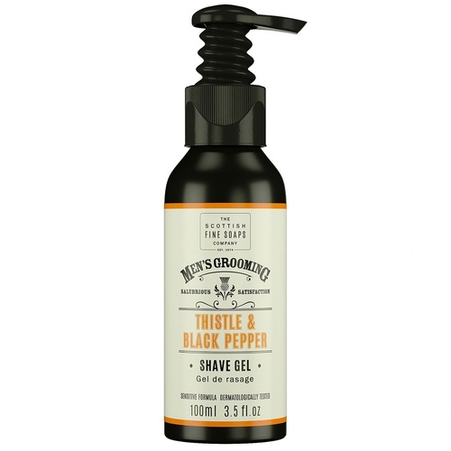 Scottish Fine Soaps Men's Grooming Thistle & Black Pepper Shave Gel 100mL