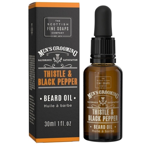 Scottish Fine Soaps Men's Grooming Thistle & Black Pepper Beard Oil 30mL