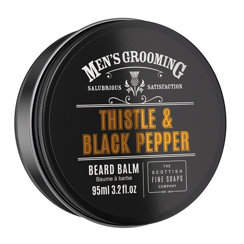 Scottish Fine Soaps Men's Grooming Thistle & Black Pepper Beard Balm 95mL Tin