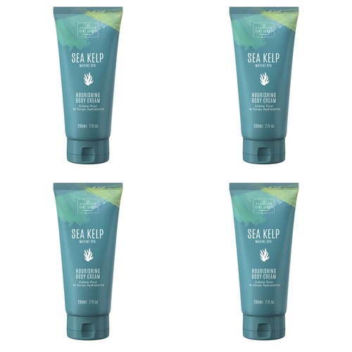 Scottish Fine Soaps Sea Kelp Marine Spa Nourishing Body Cream 200mL Pack of 4