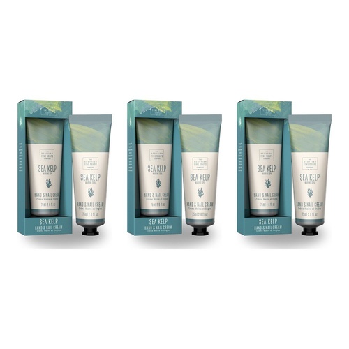 Scottish Fine Soaps Sea Kelp Marine Spa Hand & Nail Cream 75mL Pack of 3