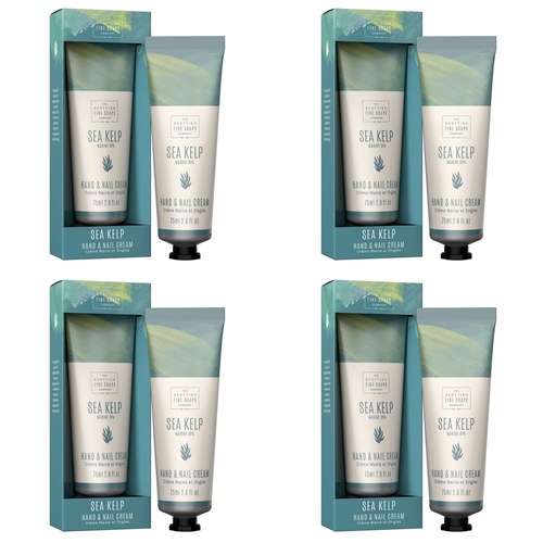 Scottish Fine Soaps Sea Kelp Marine Spa Hand & Nail Cream 75mL Pack of 4