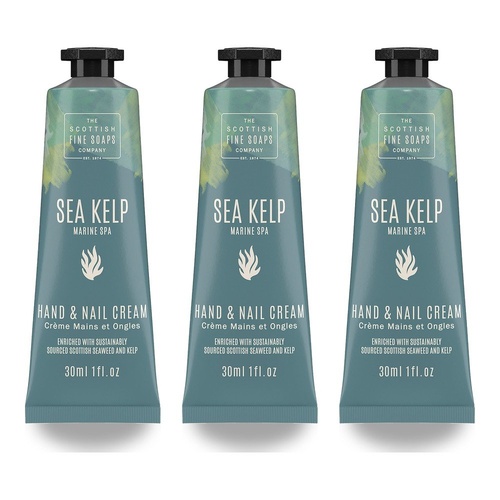 Scottish Fine Soaps Sea Kelp Marine Spa Hand & Nail Cream 30mL Pack of 3