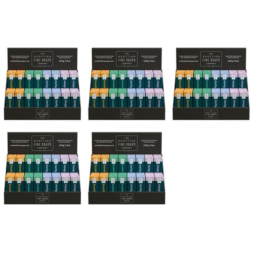 Scottish Fine Soaps Aromatherapy Soaps 100g Assorted Counter Display of 16 Bundle of 5