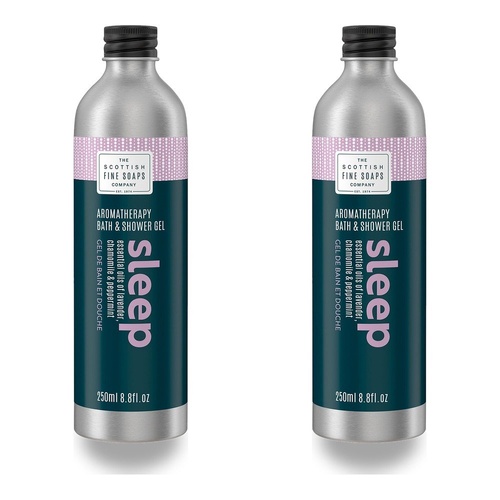 Scottish Fine Soaps Aromatherapy Sleep Bath & Shower Gel 250mL Pack of 2