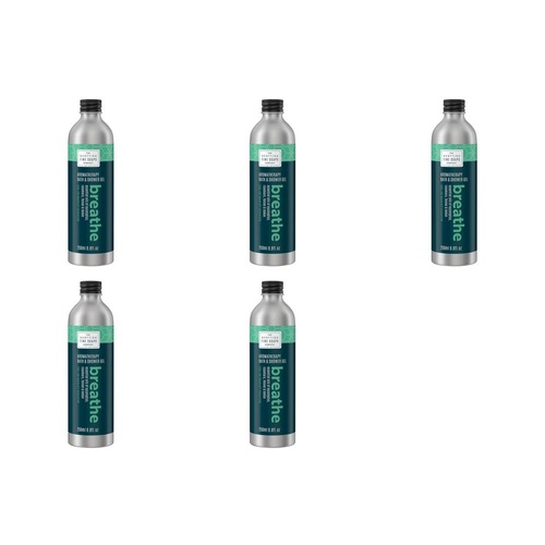 Scottish Fine Soaps Aromatherapy Breathe Bath & Shower Gel 250mL Pack of 5