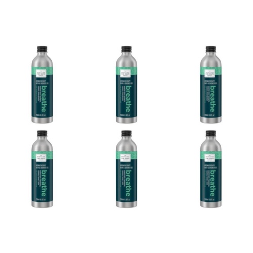 Scottish Fine Soaps Aromatherapy Breathe Bath & Shower Gel 250mL Pack of 6