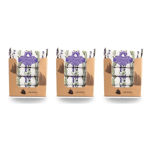 Essencias de Portugal Caravela Portuguese Lavender Wrapped Soap 130g Counter Display of 20 Bundle of 3