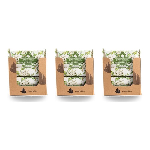 Essencias de Portugal Caravela Poet's Jasmine Wrapped Soap 130g Counter Display of 20 Bundle of 3