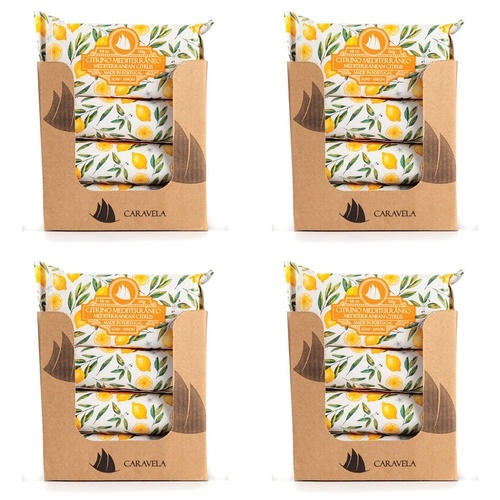 Essencias de Portugal Caravela Mediterranean Citrus Wrapped Soap 130g Counter Display of 20 Bundle of 4