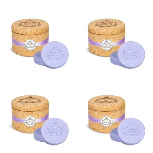 Essencias de Portugal Lavender Soap 2 x 50g in Cork Keeper Pack of 4