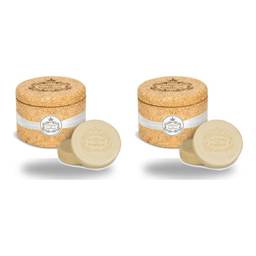 Essencias de Portugal White Jasmine Soap 2 x 50g in Cork Keeper Pack of 2