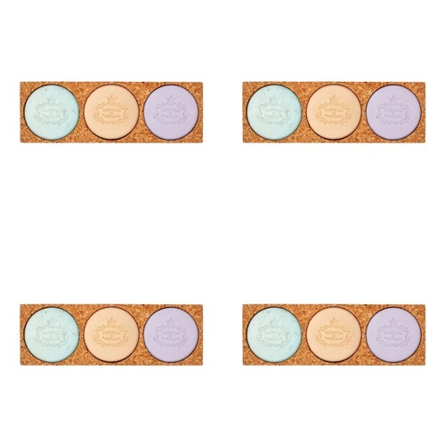 Essencias de Portugal Lavender, Red Fruits and Violet Soap Set 3 x 50g Bundle of 4