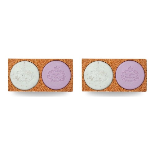 Essencias de Portugal Lavender and Violet Soap Set 2 x 50g Bundle of 2
