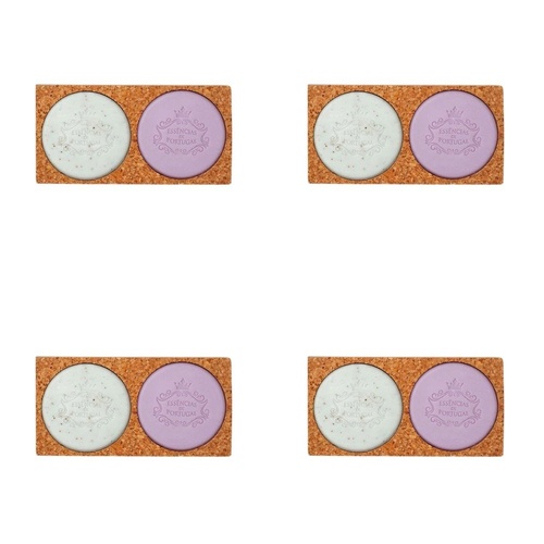 Essencias de Portugal Lavender and Violet Soap Set 2 x 50g Bundle of 4