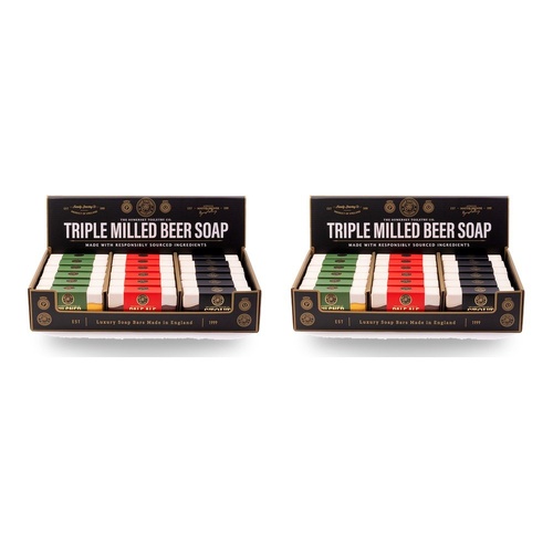 The Somerset Toiletry Co Home Brew Beer Soap 200g Assorted Counter Display of 18 Bundle of 2