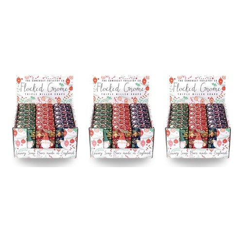 The Somerset Toiletry Co Flocked Gnome Soap 200g Assorted Counter Display of 18 Bundle of 3