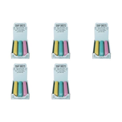 The Somerset Toiletry Co Soap Sheets Assorted Scents Counter Display of 36 Bundle of 5