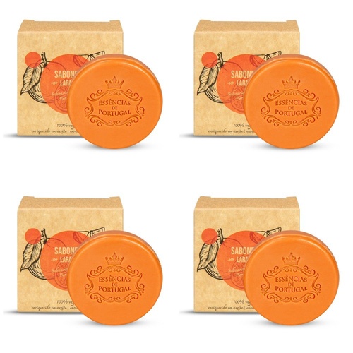 Essencias de Portugal Orange Soap 50g in Kraft Box Pack of 4