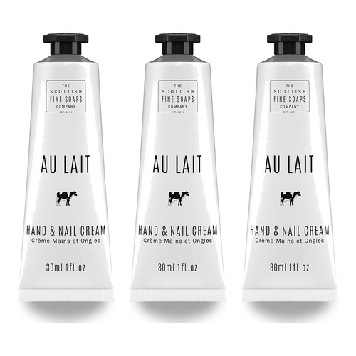 Scottish Fine Soaps Au Lait Hand & Nail Cream 30mL Pack of 3