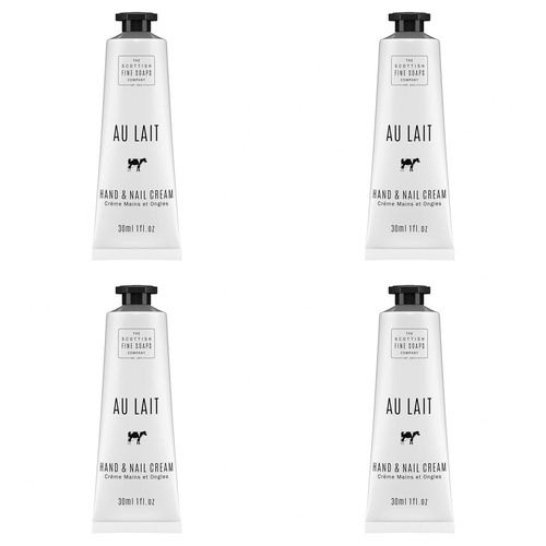 Scottish Fine Soaps Au Lait Hand & Nail Cream 30mL Pack of 4