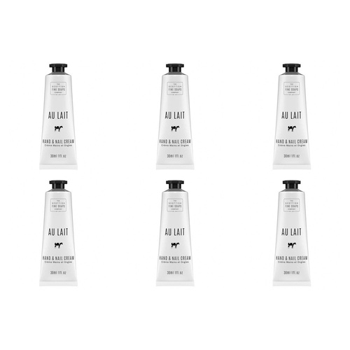 Scottish Fine Soaps Au Lait Hand & Nail Cream 30mL Pack of 6