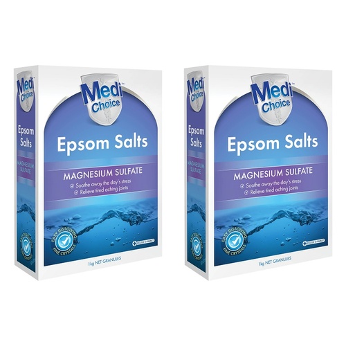MediChoice Epsom Salts 1kg Pack of 2