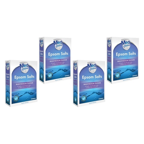 MediChoice Epsom Salts 1kg Pack of 4
