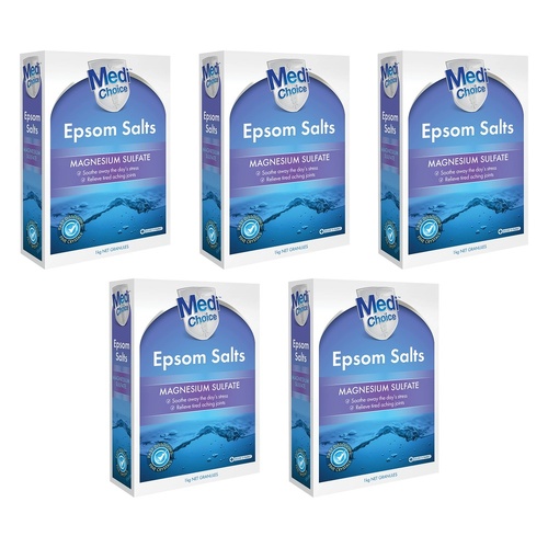 MediChoice Epsom Salts 1kg Pack of 5
