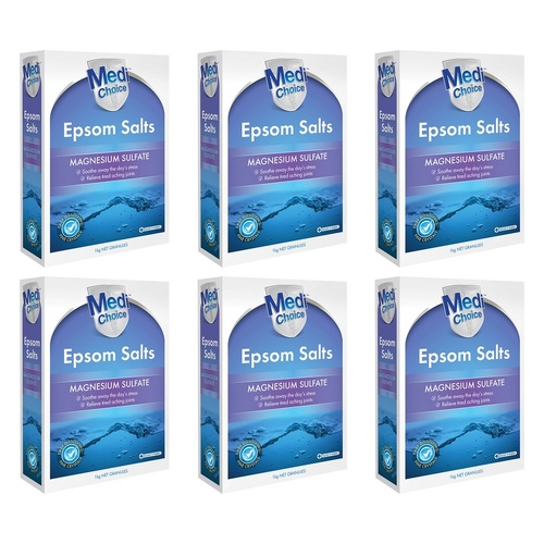 MediChoice Epsom Salts 1kg Pack of 6