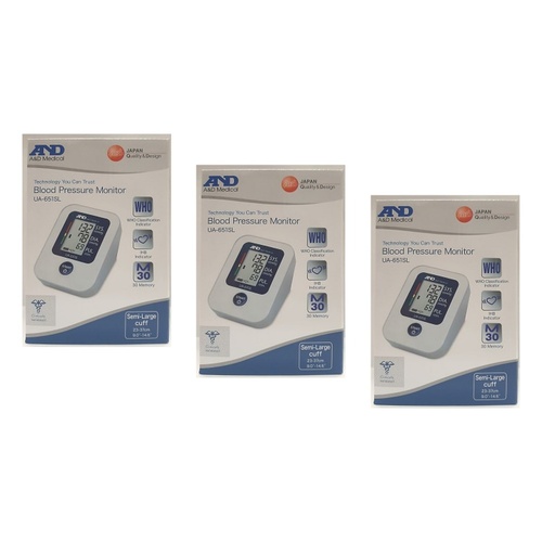 A&D Medical Blood Pressure Monitor Pack of 3
