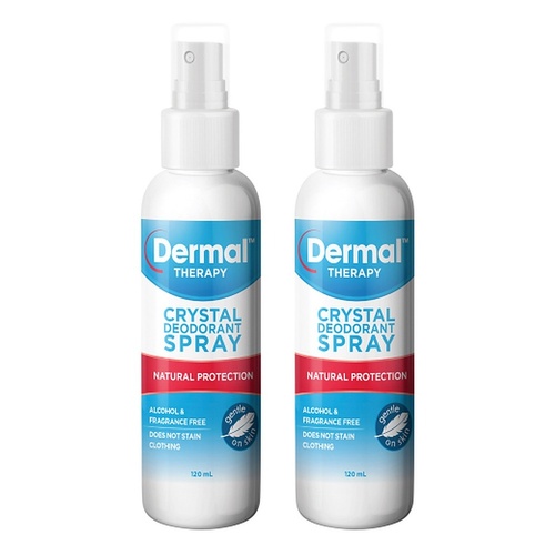 Dermal Therapy Crystal Deodorant Spray 120mL Pack of 2