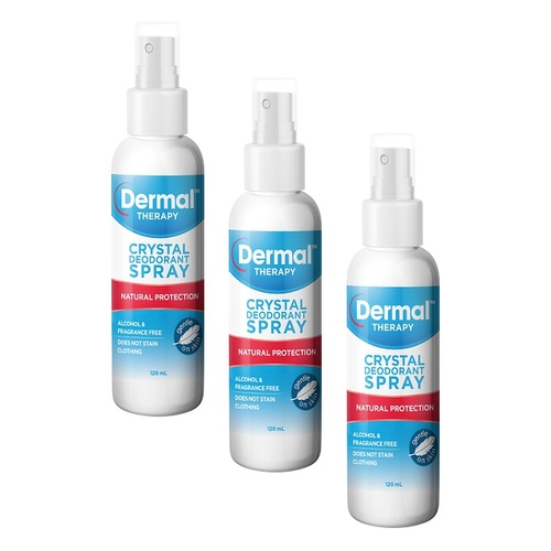 Dermal Therapy Crystal Deodorant Spray 120mL Pack of 3