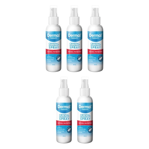 Dermal Therapy Crystal Deodorant Spray 120mL Pack of 5