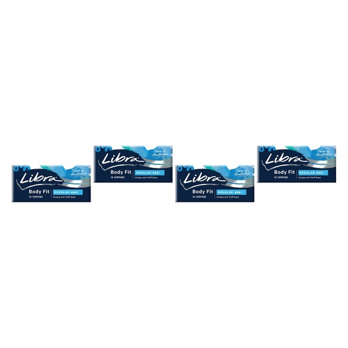 Libra Original Regular Tampons 16 Pack x 12 Bundle of 4